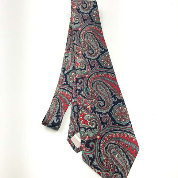 Stafford Paisley Silk Necktie 54x3-3/4 - Picture 3 of 5
